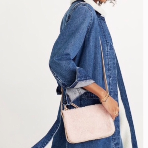 Madewell Avalon Pink Shearling Crossbody Bag - Picture 2 of 12